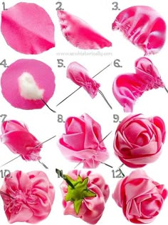 the instructions for how to make fabric flowers