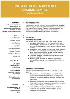 a professional resume template for an entry level