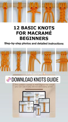 the instructions for how to make macrame bracelets with pictures and detailed instructions