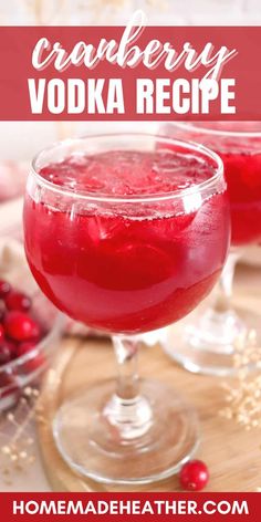 cranberry vodka recipe with text overlay