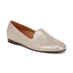 Chic Flat Slip-ons For Office, Chic Flat Slip-ons With Branded Insole, Elegant Everyday Slip-ons With Flat Heel, Chic Workwear Slip-ons With Removable Insole, Business Casual Cushioned Slip-on Flats, Elegant Everyday Slip-ons With Leather Sole, Chic Business Casual Flat Slip-ons, Slip-on Ballet Flats For Work, Elegant Slip-on Flats With Almond Toe