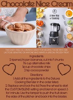 chocolate ice cream recipe with instructions on how to make it