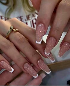 Trendy Nail Art Designs, Ombre Acrylic Nails, Glow Nails, Trendy Nail Design, Classy Nails, Bling Nails, Best Acrylic Nails, Perfect Nails, Wedding Nails