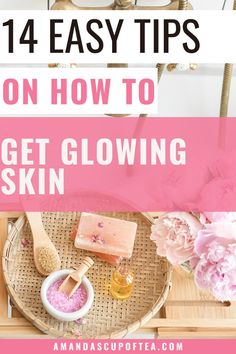 You'll wish you knew these tips on how to get glowing skin earlier because they are SOOO good! Habits For Clear Skin, Glowing Skin At Home, Diy Facials, Clear Skin Naturally, Get Glowing Skin