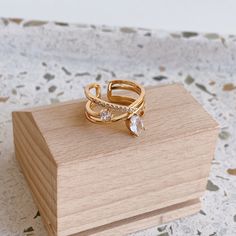 📌 Please Note: When adjusting the ring, please squeeze or expand the ring body slowly and gently. 💎 Materials: 14k Gold Electroplated - more durable than regular platings Cubic Zirconia 📐 Size: Adjustable Open Design - Size 5.5+ Open Design, The Ring, Ring Bracelet, Earring Necklace, Artisan Jewelry, Ring Necklace, Cubic Zirconia, Wedding Rings, Hair Accessories