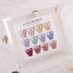 LAVIS Cat Eyes CE9 -  Set 12 Color - Gel Polish 0.5 oz - LOVE POTION Collection V2 Pearl Nail Polish, Pearl Nail, Gel Colors, Cat Eye Gel Polish, Magnetic Nails, Love Potion, Pearl Nails