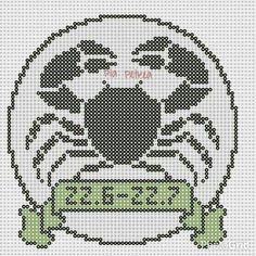 the cross stitch pattern is designed to look like it has been made into a badge