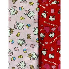 two ties with hello kitty designs on them