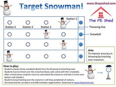 a snowman is standing in front of a target