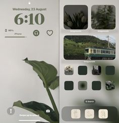 an image of a phone screen with the number 6 10 on it and some pictures