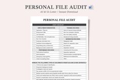 a personal file is shown with the text'personal file adult'in black and white