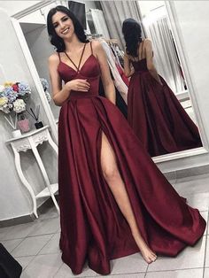 This Dress is fashionable for every occasion. the dress is made-to-order by professional tailors. You can choose from 50 colors, Regular sizes 2 to 16 and plus sizes 14w to 26W. Custom size is also available.. The product details: Color: Burgundy, Silhouette: A-Line, Neckline: Spaghetti Straps, Waistline: Natural, Length: Long, Primary Fabric: Satin Wedding Dress Outfit, Princess Sleeves, Satin Evening Dresses, Mermaid Bridesmaid Dresses, فستان سهرة, Candy Pink, Mermaid Dress, Mermaid Dresses, Long Prom Dress