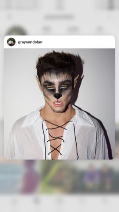 Guys Halloween Makeup, Cloud Costume, Scary Couples Halloween Costumes, Animal Makeup, Face Paintings, Couples Halloween, Monster Mash, Halloween Inspo