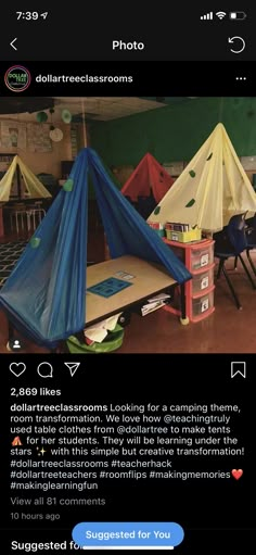 an instagram page with the caption that reads, i'm looking for a camping theme