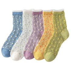 daisy frilly socks boogzel apparel Girly Socks, Aesthetic Socks, Socks Gifts, Frilly Socks, Nylon Socks, Printed Casual Dresses, Y2k Clothing, Blouse Material, Cute Socks