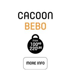 the logo for cacoon bebo is shown in black and orange on a white background