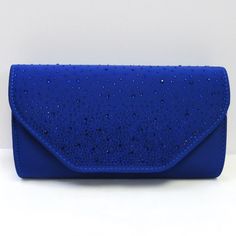 Royal Blue Rhinestone Evening Bag Clutch Sparkle Bridal Wedding Formal #26. You Will Receive One Evening Bag As Shown. It Is A Royal Blue Satin Material With Royal Blue Rhinestones On The Front . The Back Is Plain, . It Has A Removable Metal Chain Strap . It Measures Approximately 9 Inches Ling By 5 Inches High By 2 Inches Deep . Inside Has One Small Open Pocket . Brand New . Blue Rhinestone Evening Bag, Blue Rhinestone Clutch For Party, Blue Rhinestone Clutch For Events, Blue Evening Bag With Rhinestones, Blue Evening Clutch With Rhinestones, Blue Rhinestone Clutch For Evening, Blue Rhinestone Evening Bag For Weddings, Blue Rhinestone Evening Bag For Party, Elegant Blue Evening Bag With Rhinestones