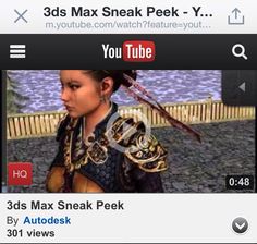 an image of a woman with a snake on her shoulder and the words 3ds max sneak peek