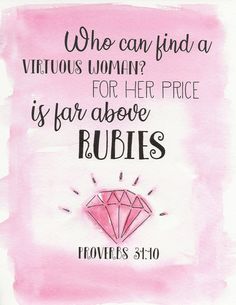 a pink watercolor painting with the words proves 5110 and an image of a diamond