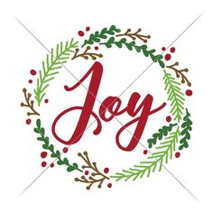 Joy Christmas Wreath Svg Png Dxf Eps Svg Dxf Png Cutting File Calligraphy Wreath, Christmas Wreath Svg, Joy Wreath, Stencils For Wood Signs, Wreath Svg, Joy Christmas, Christmas Doodles, Monogram Frame, Scan N Cut