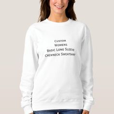 Custom Womens Basic Classic Crewneck Sweatshirt Chic Sweatshirt, Gold Sweater, Gift Graduation, Halloween Sweatshirt, Sweatshirt Designs, A Design