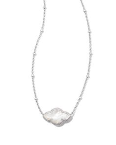 Buy Abbie Silver Pendant Necklace in Ivory Mother-of-Pearl at KendraScott. Cute Silver Necklace, Dream Wishlist, Icon Jewelry, Outfit Pieces, Kendra Scott Necklace, Silver Pearl Necklace, Mother Of Pearl Necklace, White Necklace, Girly Jewelry