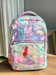 New Smiggle Girls Schoolbag mermaid Princess Classic Backpack | eBay Mermaid School, Iron Man Spiderman, Disney Princess Ariel, Bottle Sleeves, Lightweight Backpack, Boys Backpacks, Ariel The Little Mermaid, Classic Backpack