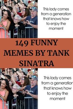 a group of people standing in front of a fence with the words funny memes by tank