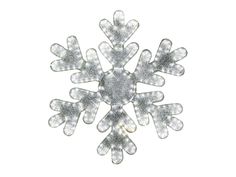 a silver snowflake on a white background