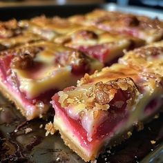 a close up of a dessert on a plate