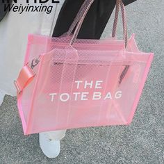 Weiyinxing Luxury Designer Handbag Fashion Pvc Brand Tote Bag Party Travel Shoulder Crossbody Bags Black White Green Blue Purple Red – weiyinxing Clear Beach Bag, Branded Tote Bags, Purple Tote Bag, Clear Beaches, Clear Tote Bags, Jelly Bag, Transparent Bag, Pink Handbags, Luxury Designer Handbags