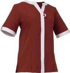 Uniform Works HSTF-TER-L Stylized Women's Housekeeping Tunic, Terracotta, Large Made from durable 100-Percent polyester Flexique four-way stretch fabric. Hidden button front placket, contrasting cuffs with a decorative button tab. Sewn-in name badge eyelets and a bi-swing across back for ease of movement across the shoulders. Single Breasted design. Available in black, terracotta, navy and tan.  #UniformWorks #HomeImprovement Name Badges, Kitchen Products, 100 Percent, Single Breasted, Stretch Fabric, Duster Coat, Navy, Fabric