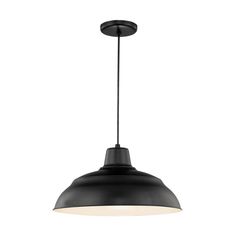 Pendants are the perfect opportunity to blend a utilitarian task light with your own unique design style. Select a pendant light that will reflect not only a beautiful glow, but also your refinement and taste. Light bulbs are not included. Millennium Lighting R Series Satin Black Transitional Warehouse Outdoor Hanging Single | RWHC17-SB Hanging Bulb Lights Lowe's, Dome Pendant Lighting, Bowl Pendant, Outdoor Pendant Lighting, Outdoor Pendant, Hudson Valley Lighting, Lamp Bulb, Post Lights, Light Pendant