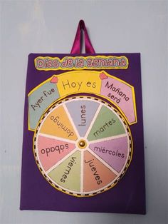 a wheel of fortune on a purple piece of paper