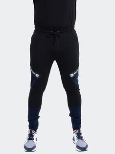 Maceoo brings fashion and comfort together with this signature pair of elevated jogger pants. With metal hardware drawstrings, ankle cuffs, and exquisite details, these joggers will keep you comfortable while turning heads with their unique design Navy Athleisure Joggers For Streetwear, Designer Joggers, Jogger Shorts, Ankle Cuffs, Leather Blazer, Italian Fabric, Jogger Sweatpants, Metal Hardware, Jogger Pants