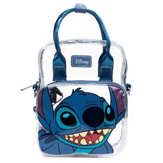 PRICES MAY VARY. You're going to love this light up Disney bag featuring Stitch, from Lilo and Stitch! Stylish and sleek this Crossbody bag is made from premium transparent clear PVC. It measures 11.5 x 8.0 x 4.5 Inches and features space to carry all your favorite things including phone, wallet, keys, and more. The removable polyester strap is full adjustable from 38 to 72 inches. This product is made by Buckle-Down and is Officially Licensed by Disney. Step into the magical world of Disney wit Stitch From Lilo And Stitch, Lilo And Stitch Toys, Smiling Expression, Lilo And Stitch Characters, Up Disney, Stitch Character, World Of Disney, Lilo Y Stitch, Stitch Gift