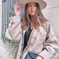 Elegant Vintage Camel Loose Jacket Streetwear Chic, Coat Women Fashion, Chic Shirts, Long Coats, Long Sleeve Outerwear, Vintage Women, Vintage Jacket, Casual Fits, Coats Jackets Women