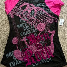 Never Worn With Tag From Disney Parks. No Longer Selling This Style. Rock Star Clothes, Scenecore Clothes, Mcbling Clothes, Scene Shirts, 90s Graphic Tees, 2010 Emo, 2013 Clothes