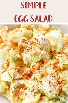 This easy to make Egg Salad is perfect for anyone following the Weight Watchers plans. A tasty WW lunch recipe that is 1 SmartPoint per portion on Weight Watchers Purple, Blue and (the old) Freestyle plans and 5 SmartPoints on the Green plan. #weightwatcherslunchrecipes #weightwatchers #freestyle #wwblueplan #wwgreenplan #wwpurpleplan #wweggsalad Weight Watchers Salad, Weight Watchers Lunches, Weight Watchers Smart Points, Weight Watchers Free