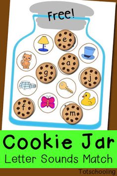 a cookie jar letter sounds match is shown