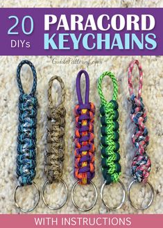 the instructions for how to make paracord key chains with instructions on how to use them