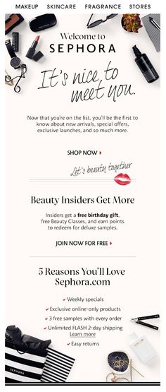 the sephora it's nice to meet you flyer