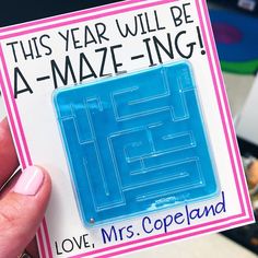 this year will be a maze - ing love, mrs copeland rubber stamp on card