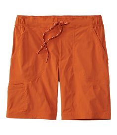 Made from lightweight yet durable nylon fabric, our top-of-the-line hiking shorts breathe well, dry quickly and are easier than ever to throw-on-and-go with a pull-on style that lets you take to the trail with a technical advantage. Straight through hip and thigh. Inseam: 9". Standard Fit: Sits lower on waist. UPF 50+ rated fabric blocks at least 97. 5% of the sun's UV rays - 10x more than a white cotton tee. Abrasion resistant - withstanding industry lab-test standards for extreme wear and tear Hiking Shorts, Active Outfits, Active Shorts, Nylon Fabric, The Trail, Range Of Motion, Ll Bean, L L Bean, Upf 50