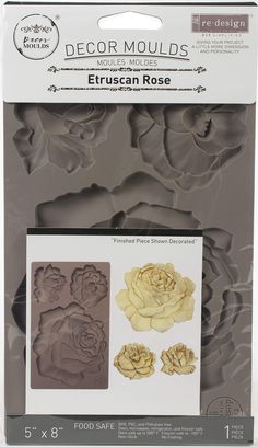 the package contains three different types of flower molds