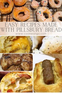 Pinterest collage of recipes made with pillsbury bread both savory and sweet. Pillsbury Biscuit Recipes, Pillsbury Crescent Recipes, Pillsbury Biscuits, Pillsbury Dough, Crescent Recipes, Pillsbury Recipes, Way To Save Money, Unique Food, Dough Recipe