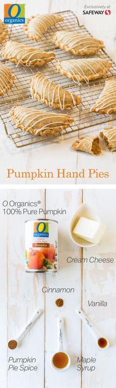 the ingredients for homemade pumpkin pies are shown