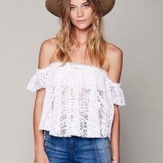 Free People Beach White Eyelet, Off The Shoulder Crop Top 60% Cotton, 40% Polyester Brand New Without Tags, Never Worn, No Flaws Women's Size Xs Summer Beachwear Tops For Brunch, Off-shoulder Beach Tops For Summer, Off-shoulder Summer Beach Tops, White Crochet Top For Day Out, Off-shoulder Tops For Beach In Summer, Spring Off-shoulder Beach Tops, Spring Off-shoulder Tops For Beach, Spring Off-shoulder Tops For The Beach, Chic White Crochet Top For Summer