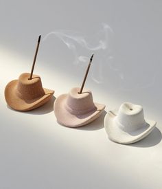 Mini Incense Holder, Terracotta Incense Holder, Cowboy Hat Incense Holder, Incense Holder Ceramics, Cowboy Hat Pottery, Ceramic Cowboy Hat, Ceramics Incense Holder, Ceramic Insence Holder