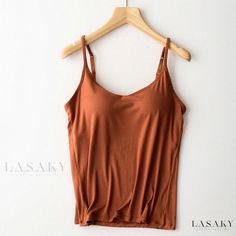 Lasaky - Chic Homeowner's Accent Necklace Padded Camisole, Comfy Sets, Casual Evening, Bottoming Shirt, Caramel Color, Sleepwear Sets, Tank Top Camisole, Cool Suits, Night Outfits